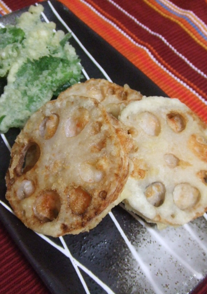 エビしんじょうのレンコン挟み揚げ♪-レシピのメイン写真