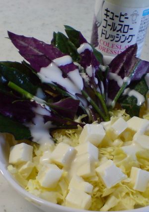 すみれ菜をコールスローで。-レシピのメイン写真