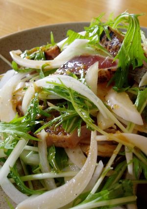 かつおたたきサラダ にんにくレモン醤油-レシピのメイン写真