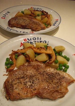 ポークソテー☆竹の子のバター焼き添え-レシピのメイン写真