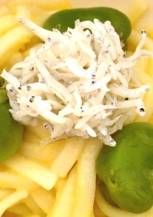 ☆Love離乳食☆そら豆の春色うどん-レシピのメイン写真