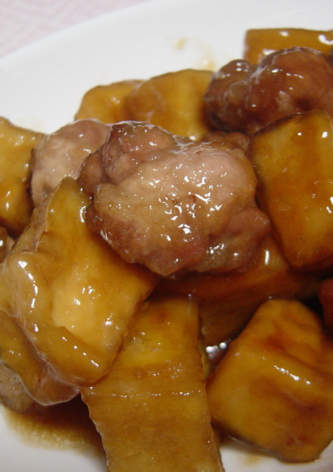 こうや豆腐と豚肉の揚げ煮-レシピのメイン写真
