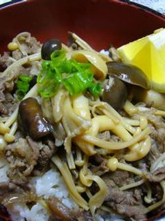 母の!たっぷりたっぷりキノコ丼-レシピのメイン写真