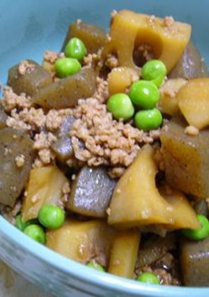 母の！ひき肉レンコンこんにゃく炒め煮♪-レシピのメイン写真