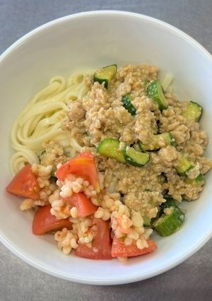 冷やし肉みそうどん-レシピのメイン写真
