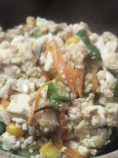 ヘルシー★オクラ炒り豆腐-レシピのメイン写真