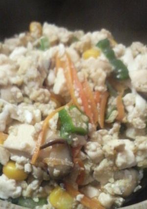 ﾍﾙｼｰ★ｵｸﾗ炒り豆腐-レシピのメイン写真