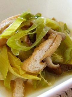 *春キャベツと油揚げのさっと煮*-レシピのメイン写真