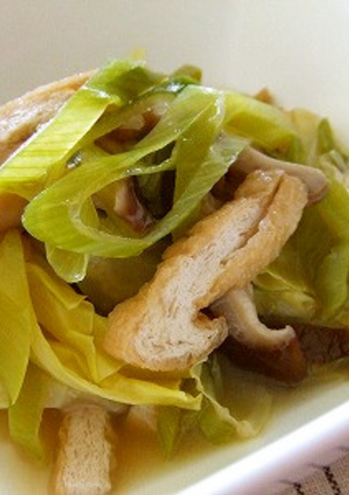 *春キャベツと油揚げのさっと煮*-レシピのメイン写真