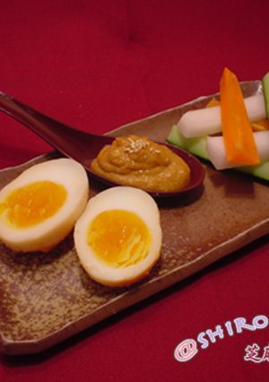 ご飯にもお酒にも！半熟卵味噌漬け-レシピのメイン写真
