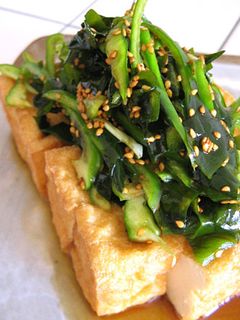 厚揚げとワカメの生姜醤油-レシピのメイン写真