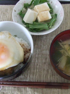 ガッツリ食べたい♪和風ロコモコ丼-レシピのメイン写真