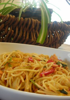 サーモンとお野菜のパスタ-レシピのメイン写真