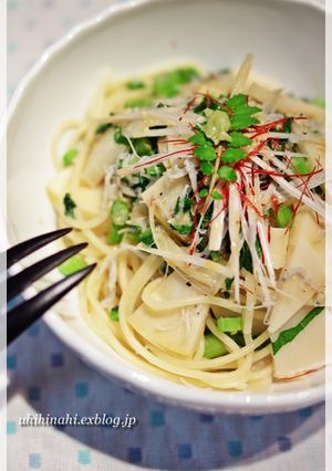 タケノコのわさび醤油スパゲティ-レシピのメイン写真