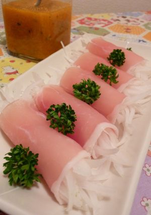 ★生ハムと玉ねぎのサラダ♪簡単巻くだけ★-レシピのメイン写真