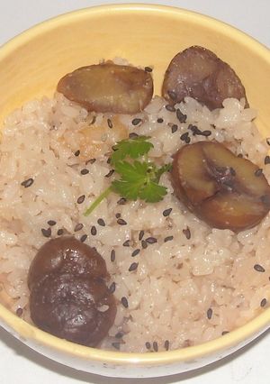 今日の栗ご飯-レシピのメイン写真