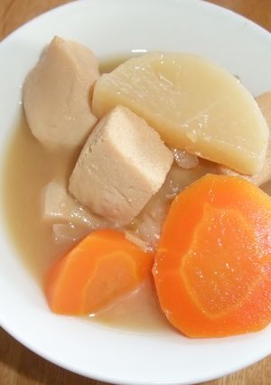 凍り豆腐と大根と人参の甘味噌煮-レシピのメイン写真