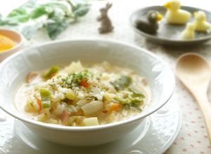 スープの残りで簡単リゾットランチ-レシピのメイン写真