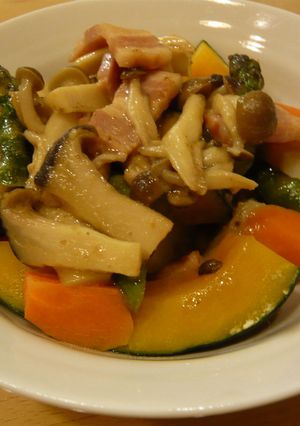きのこドレッシングのホットサラダ-レシピのメイン写真