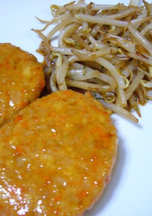 鮭の豆腐ハンバーグ　柚子胡椒てりやき　-レシピのメイン写真