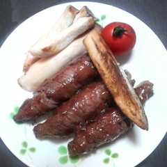 รูปของ ナスの牛肉巻き