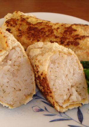 いなり寿司？サクッカリッ油揚げのご飯詰め-レシピのメイン写真