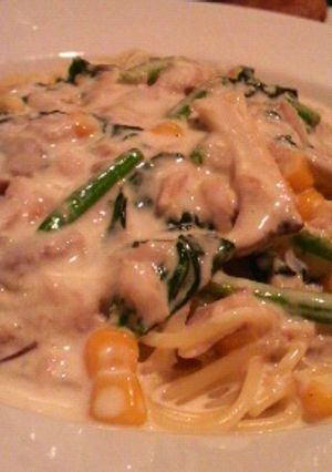 ほうれん草とキノコのツナクリームパスタ-レシピのメイン写真