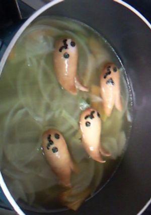 ごまちゃんが泳ぐスープ♪-レシピのメイン写真
