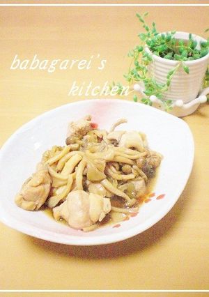 簡単!お玉だけ!鶏ときのこの煮物-レシピのメイン写真