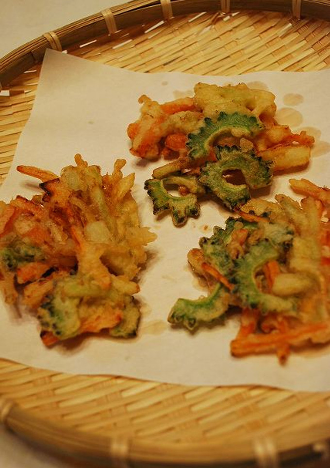 島らっきょうとゴーヤの沖縄風かき揚げ-レシピのメイン写真