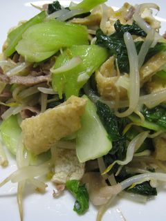 ♪チンゲン菜ともやしのめんつゆ炒め♪-レシピのメイン写真