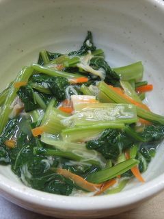 小松菜と帆立のスープ煮-レシピのメイン写真