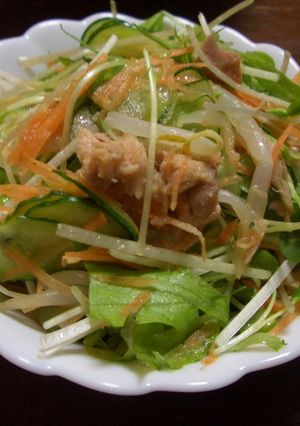 シャキシャキ水菜のサラダ-レシピのメイン写真