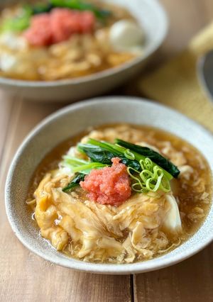 簡単！くずし豆腐の玉子あんかけ-レシピのメイン写真