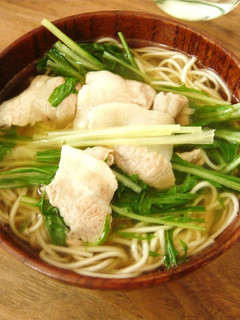水菜と豚バラのシャキシャキにゅう麺-レシピのメイン写真