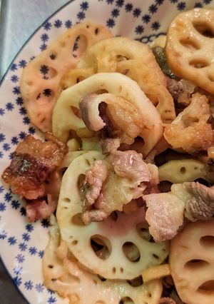 簡単★牛肉とれんこんのポン酢炒め-レシピのメイン写真