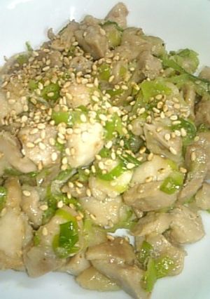 鶏肉の胡麻塩炒め-レシピのメイン写真