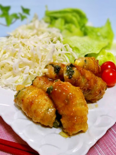 甘辛♪豚バラのシソチー巻き-レシピのメイン写真