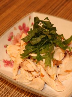 柔らか鶏ササミの梅肉和え-レシピのメイン写真