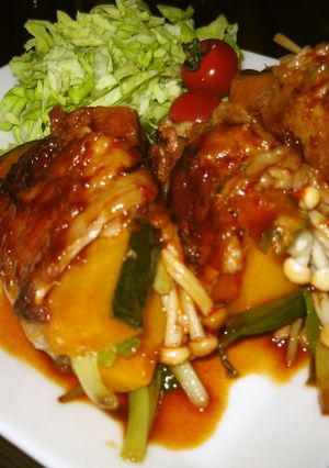 かぼちゃの豚肉巻き-レシピのメイン写真