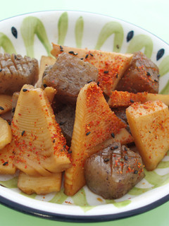 たけのことこんにゃくの炒り煮-レシピのメイン写真