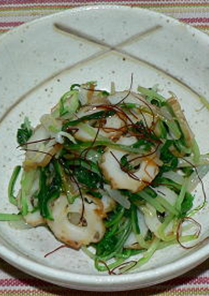水菜とちくわの中華風お浸し-レシピのメイン写真