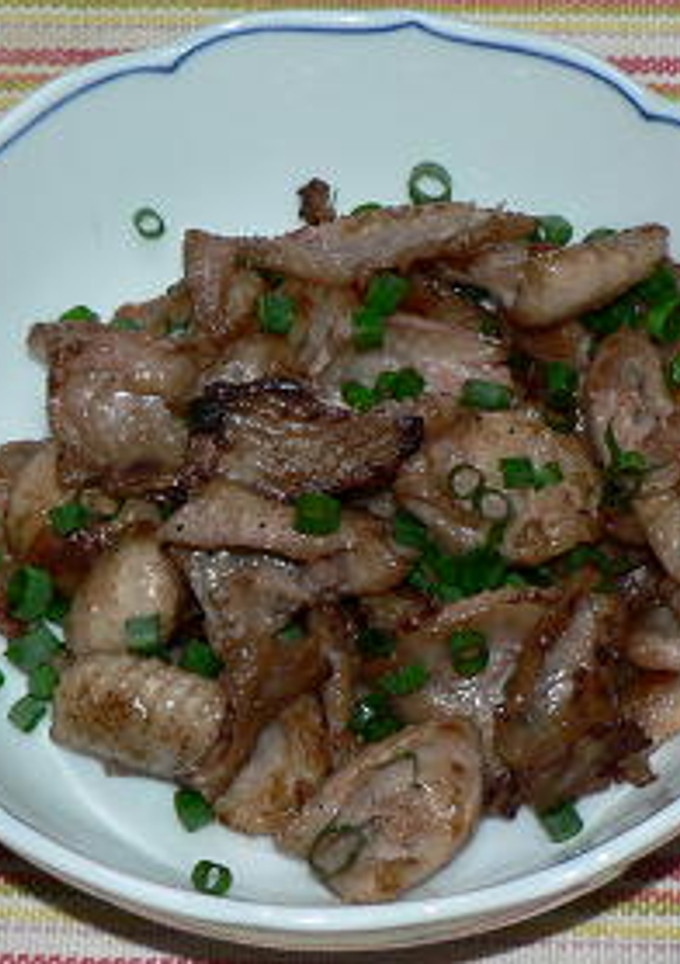 梅酢風味の鶏皮の塩炒り-レシピのメイン写真