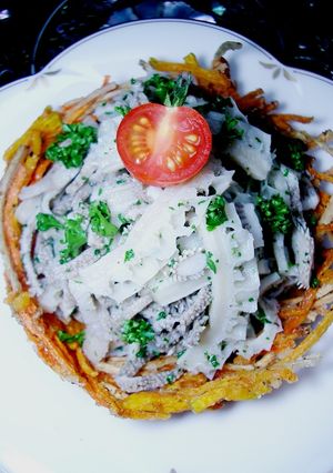 牛モツと揚げ野菜のサラダ-レシピのメイン写真