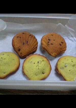抹茶マドレーヌ(チョコチップ入り)-レシピのメイン写真