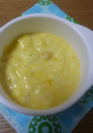 離乳食　かぼちゃのパンがゆ-レシピのメイン写真