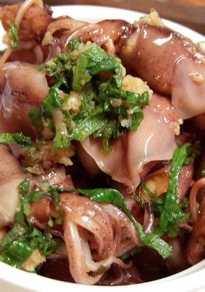 ホタルイカの大葉生姜和え物♪-レシピのメイン写真