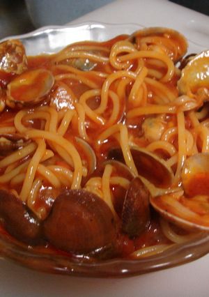 アサリのピリ辛トマトパスタ-レシピのメイン写真