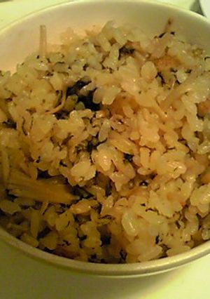 簡単♪炊込み海苔ナメタケ飯☆-レシピのメイン写真