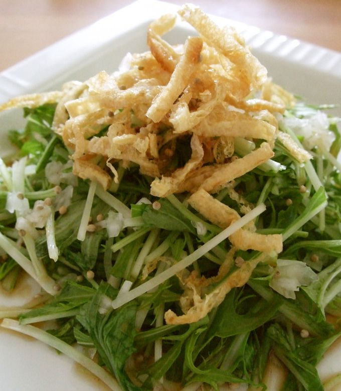 水菜のエゴマサラダ by きなこマーチ 【クックパッド】 簡単おいしい